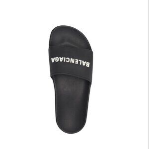 Balenciaga Women's Pool Slide Sandal in Black/White